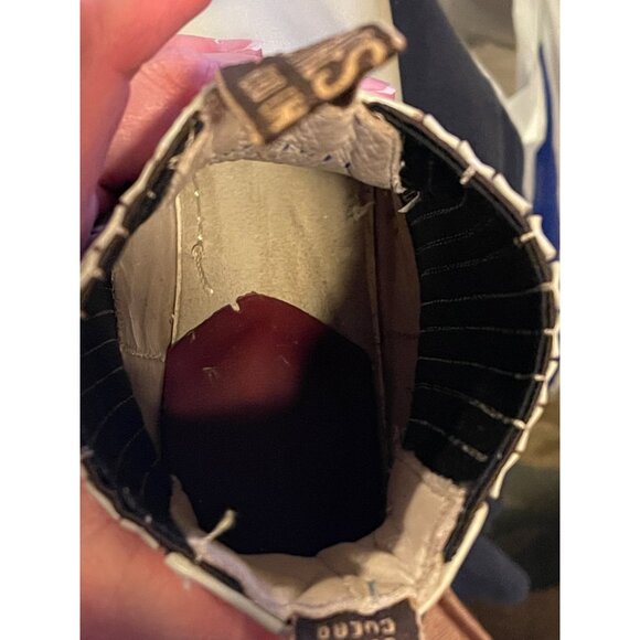 Lara La Espuela Botines Stone Leather Ankle Boots Men Size 8.5 Mexican Cowboy - Picture 16 of 16